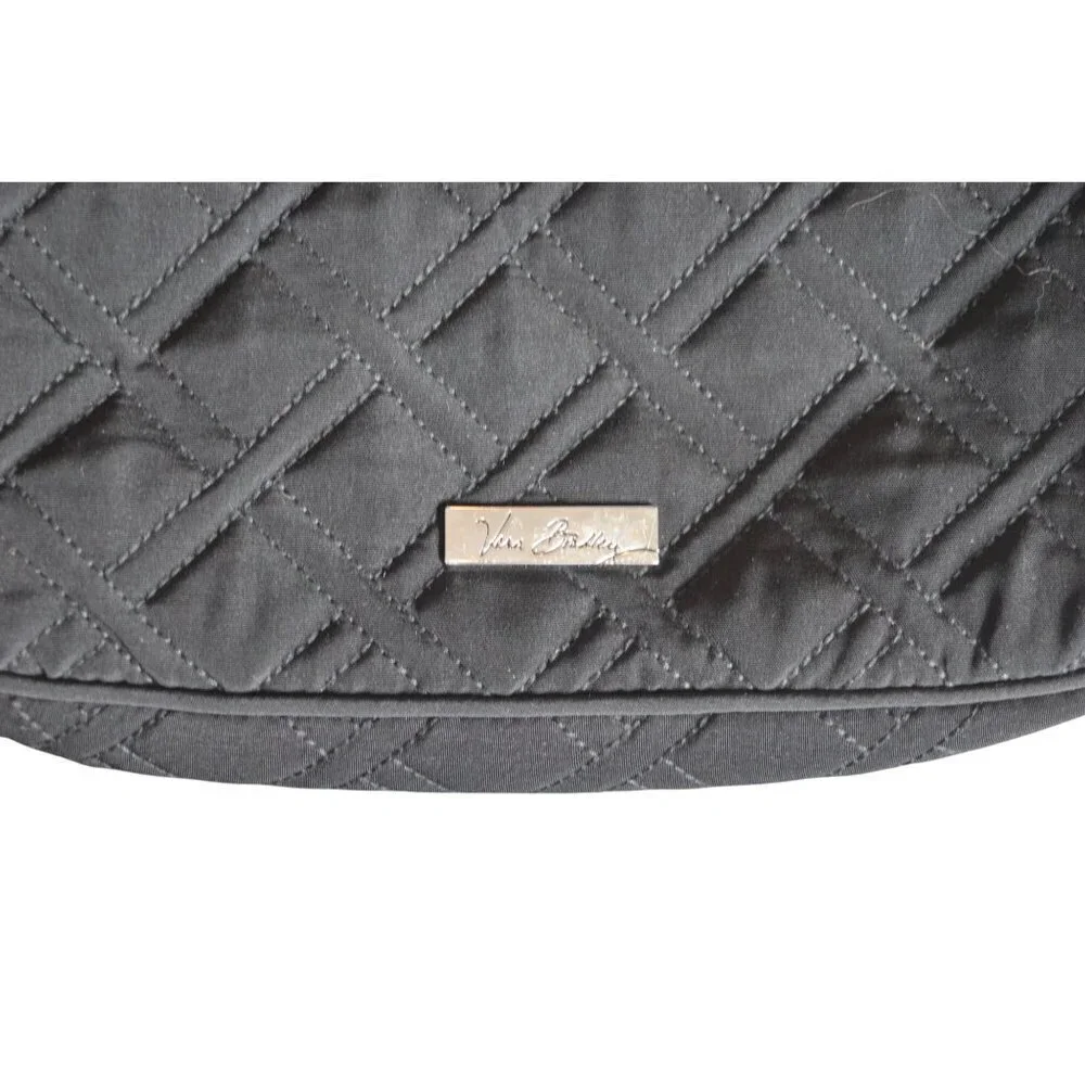 Vera Bradley Black Triple Zip Hipster Crossbody Bag Moon Blooms Leaf  Fall 2014